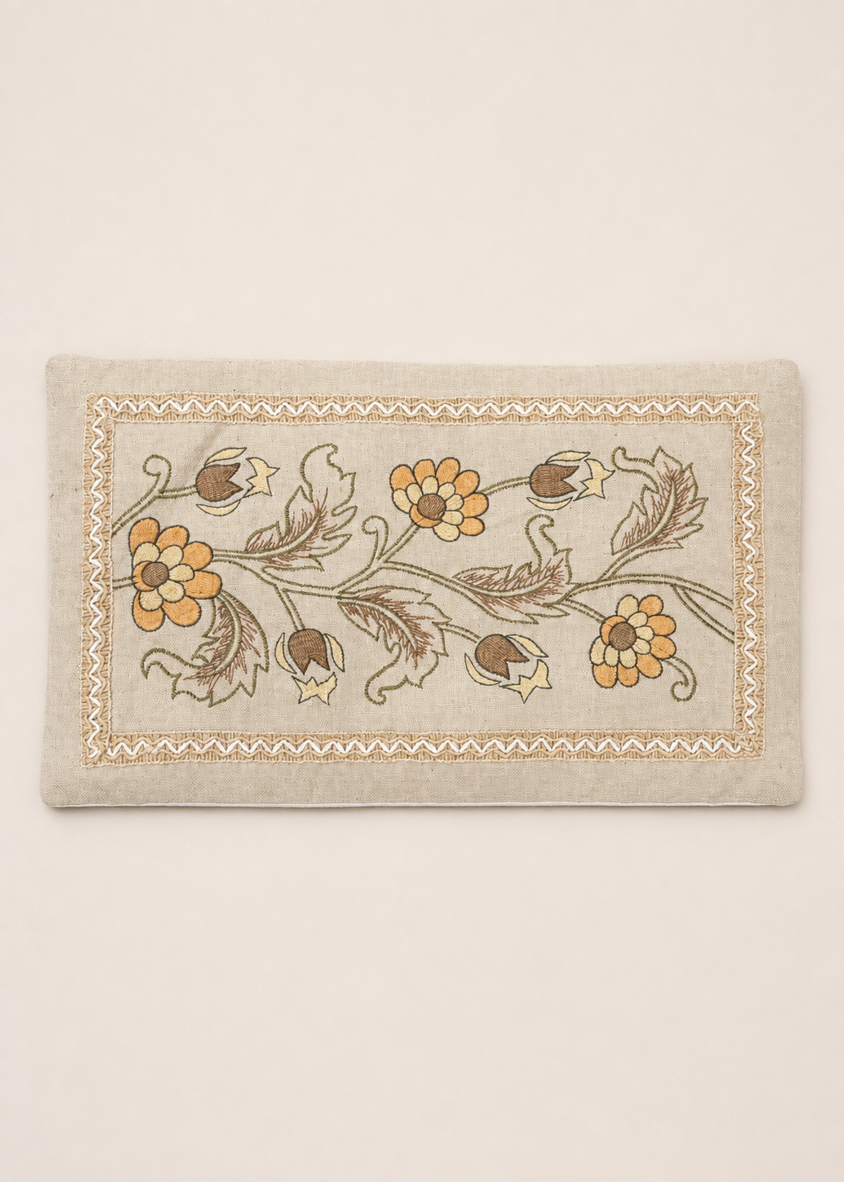 Sienna Floral Embroidered Cushion Cover