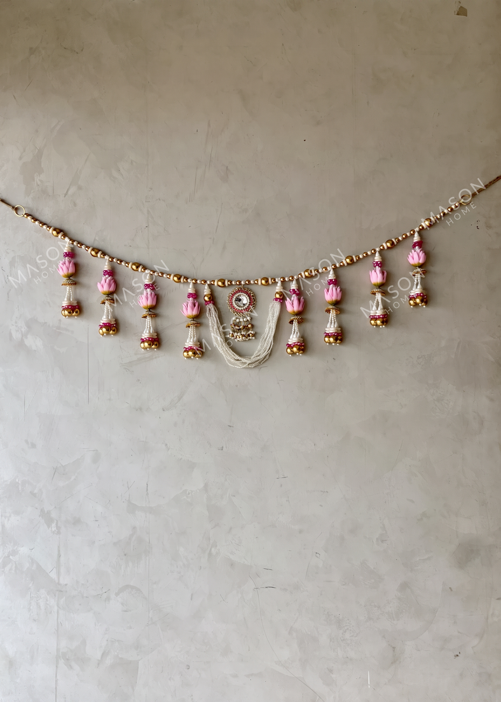 Festive Pink Lotus Toran