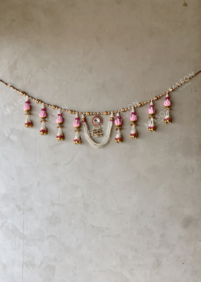 Festive Pink Lotus Toran