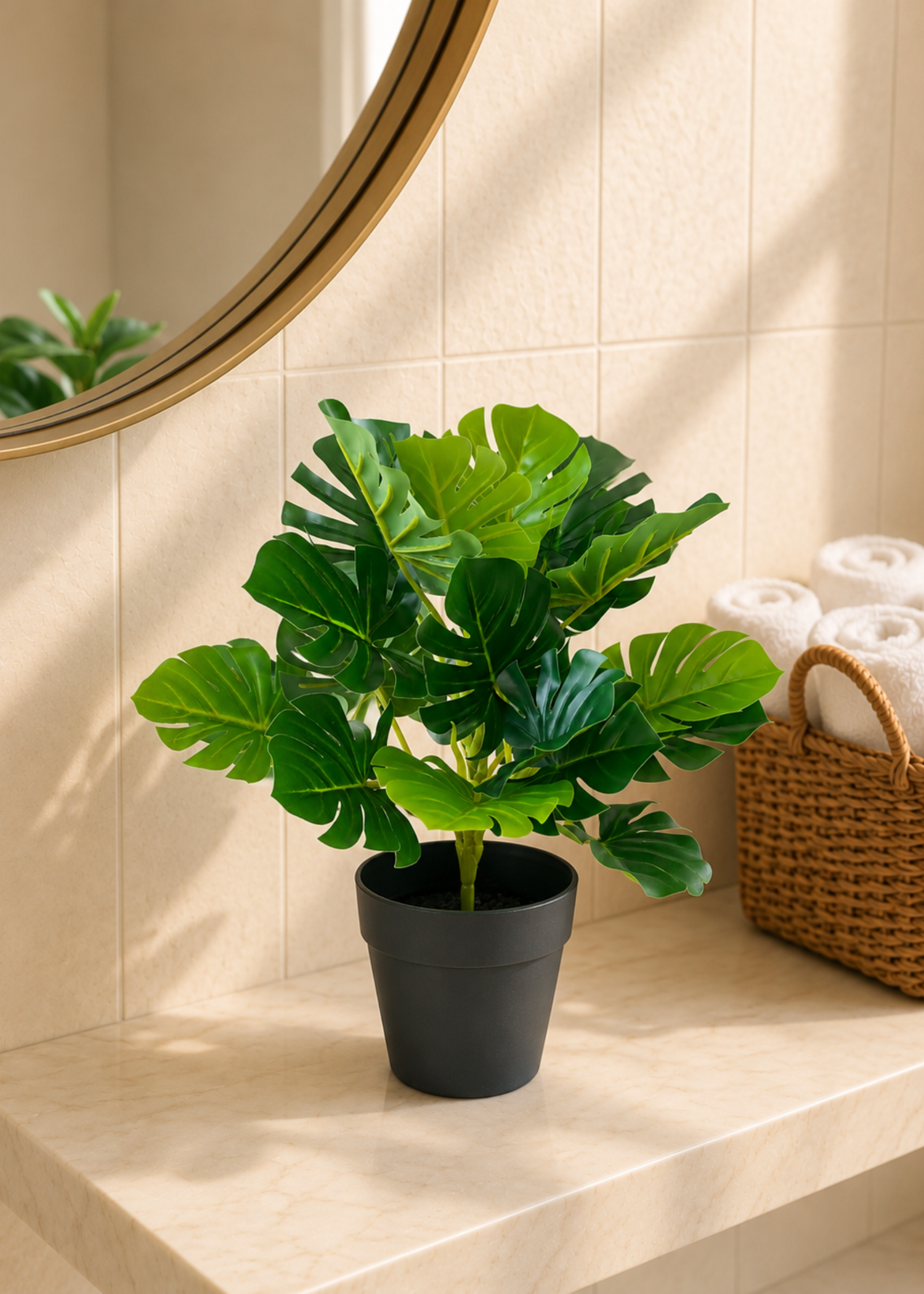 Artificial Bachia Monstera Plant - 1 Feet
