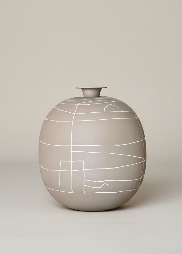 Dune Obsidian Vase - Beige (Large)