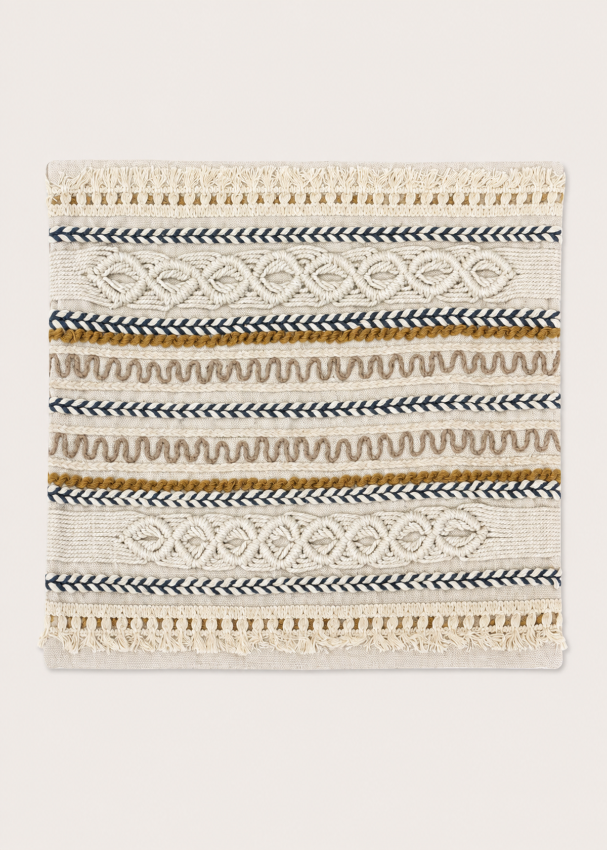 Lattice Ivory Cushion Cover