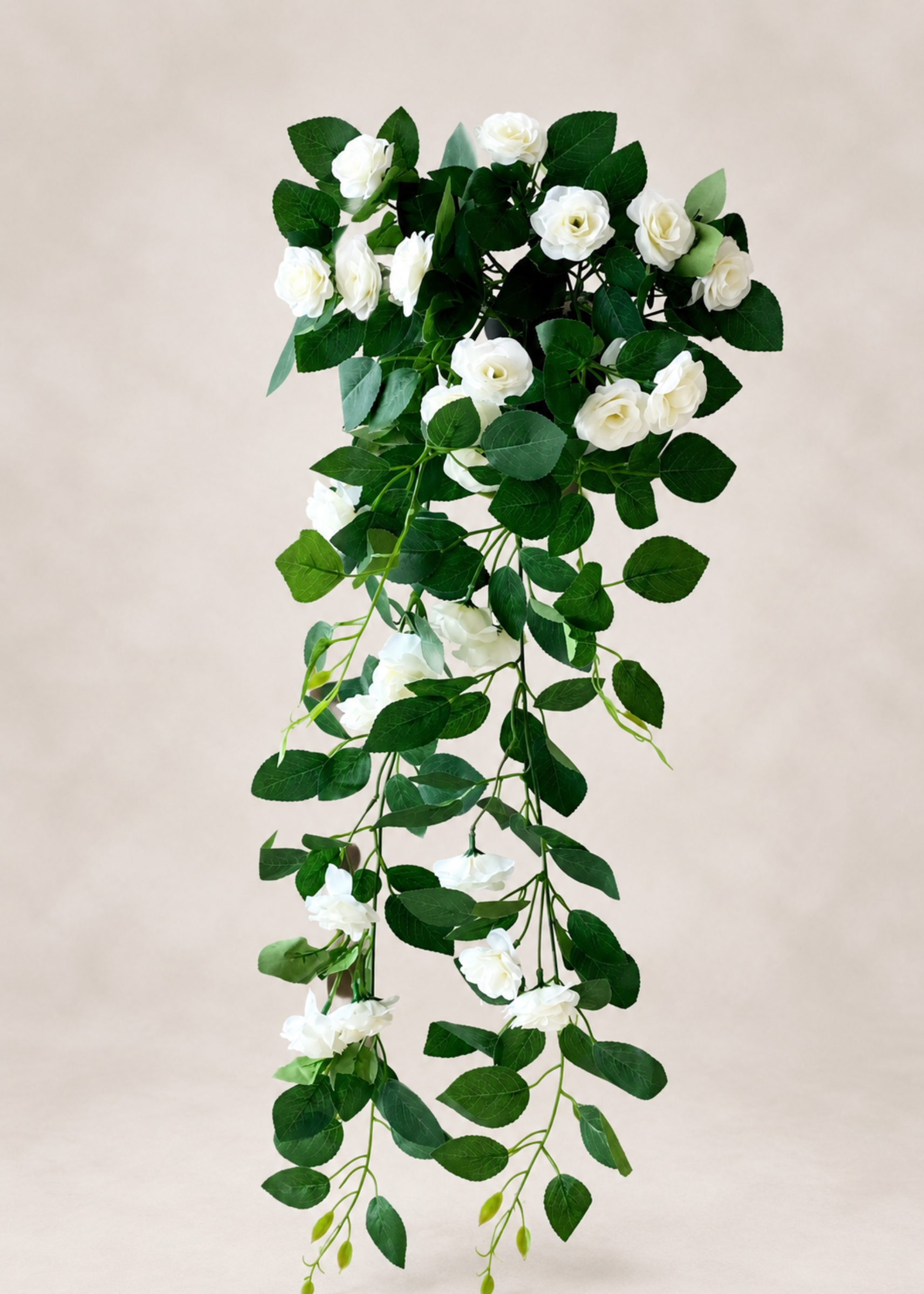 Artificial Trailing Rose Vine Plant - White