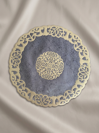 Fleur Placemat Grey - Set of 6
