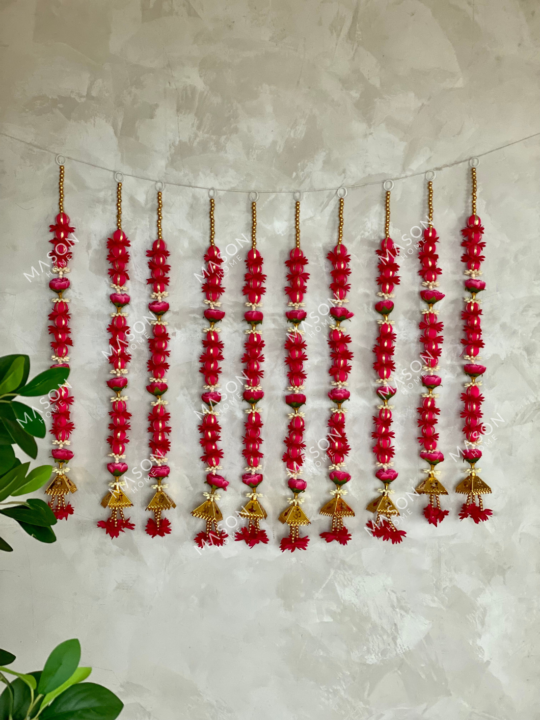 Festive Meher Bloom Latkan - Pink (Set of 5) Medium