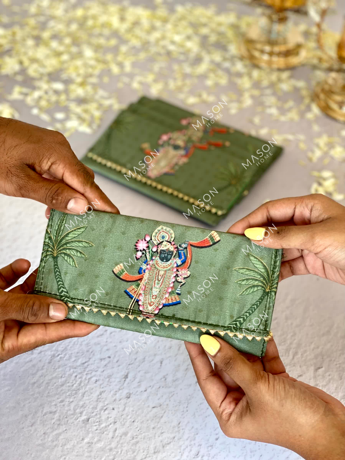 Festive Traditional Envelopes - Green (Set of 5)
