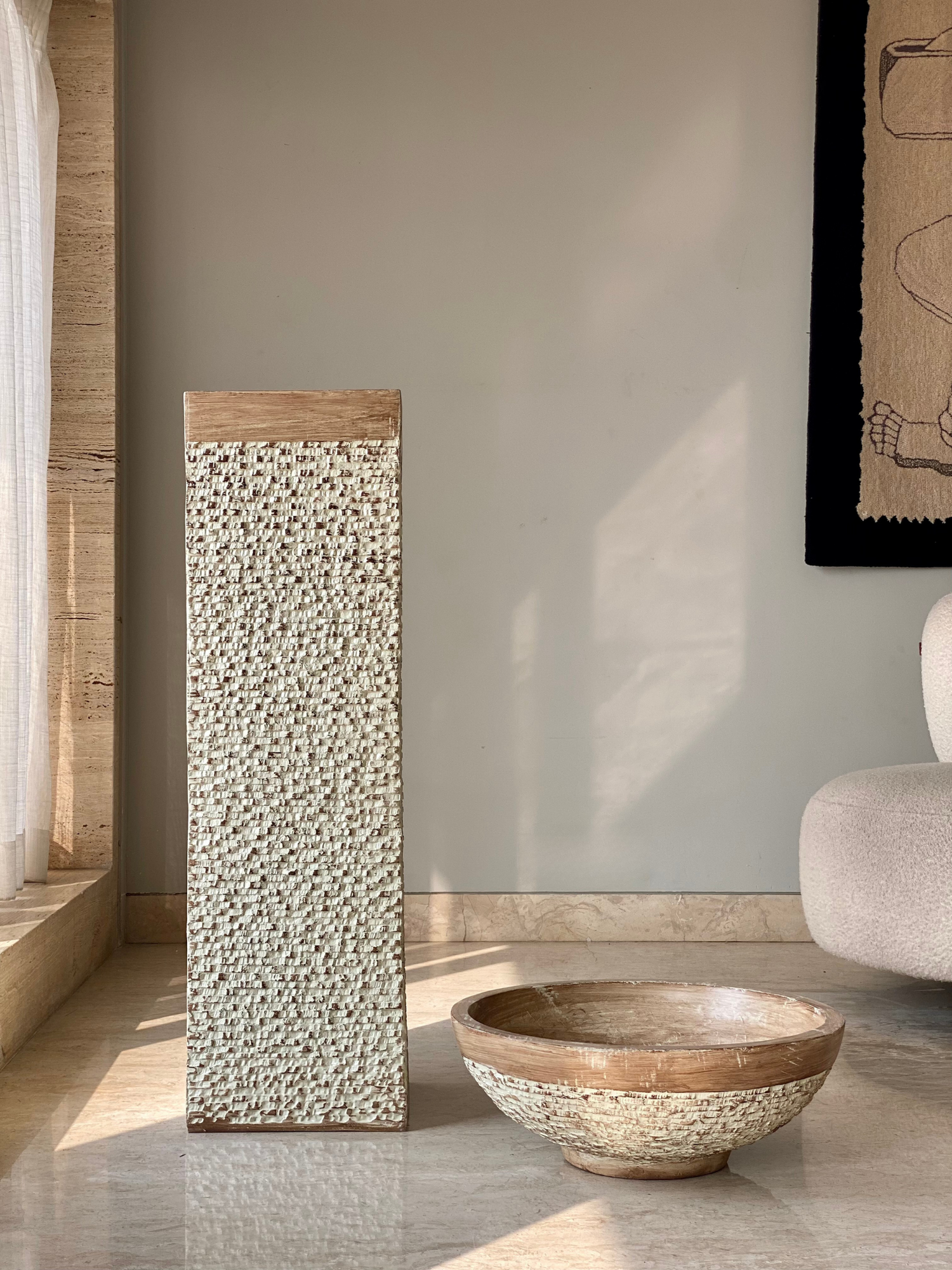 Masami Shaft Planter - Rustic Brown