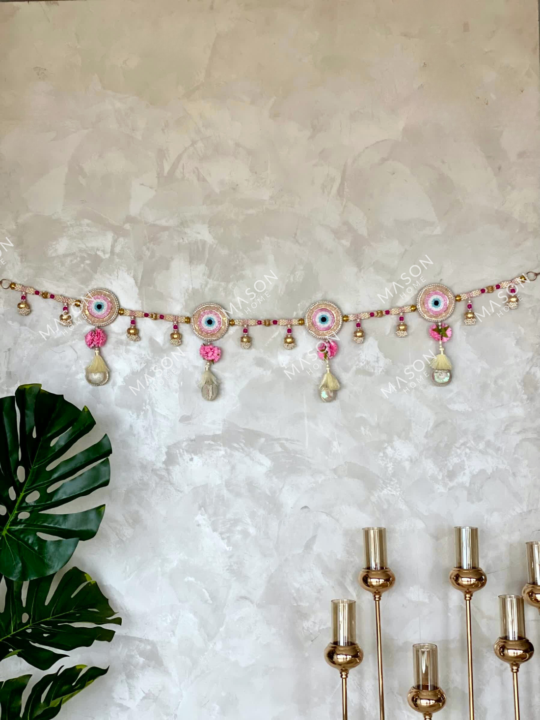 Pink Aura Festive Evil Eye Toran