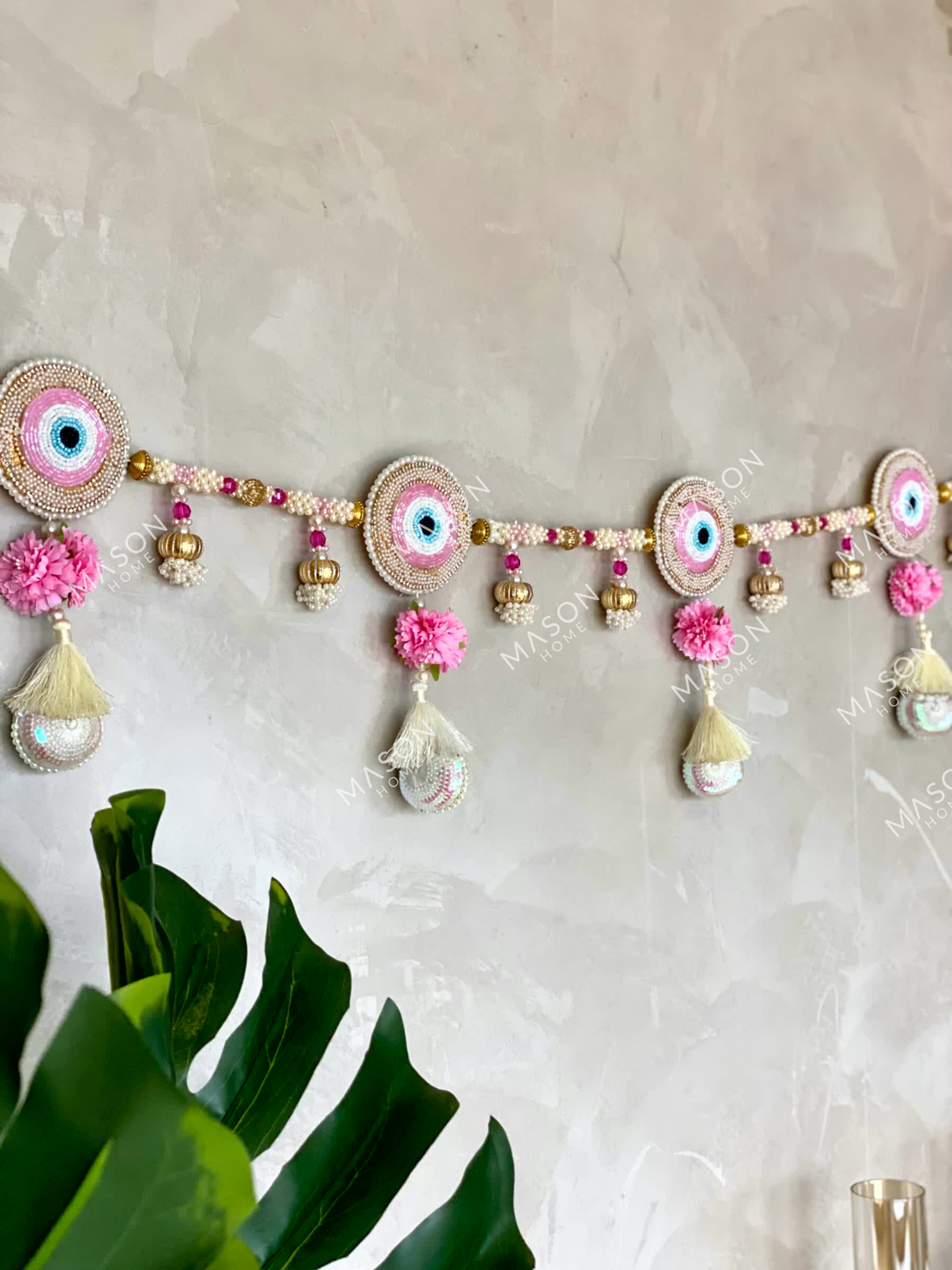Pink Aura Festive Evil Eye Toran