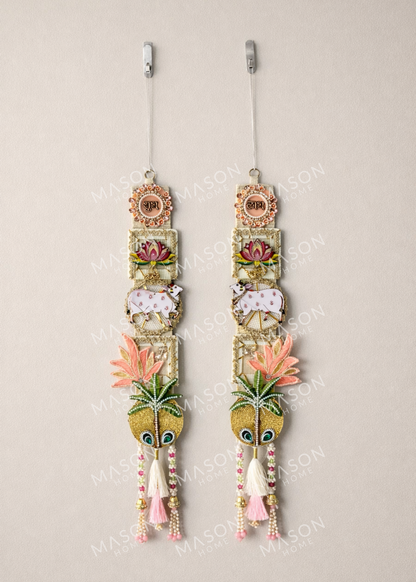 Festive Lotus Grace Shubh Labh - Set of 2