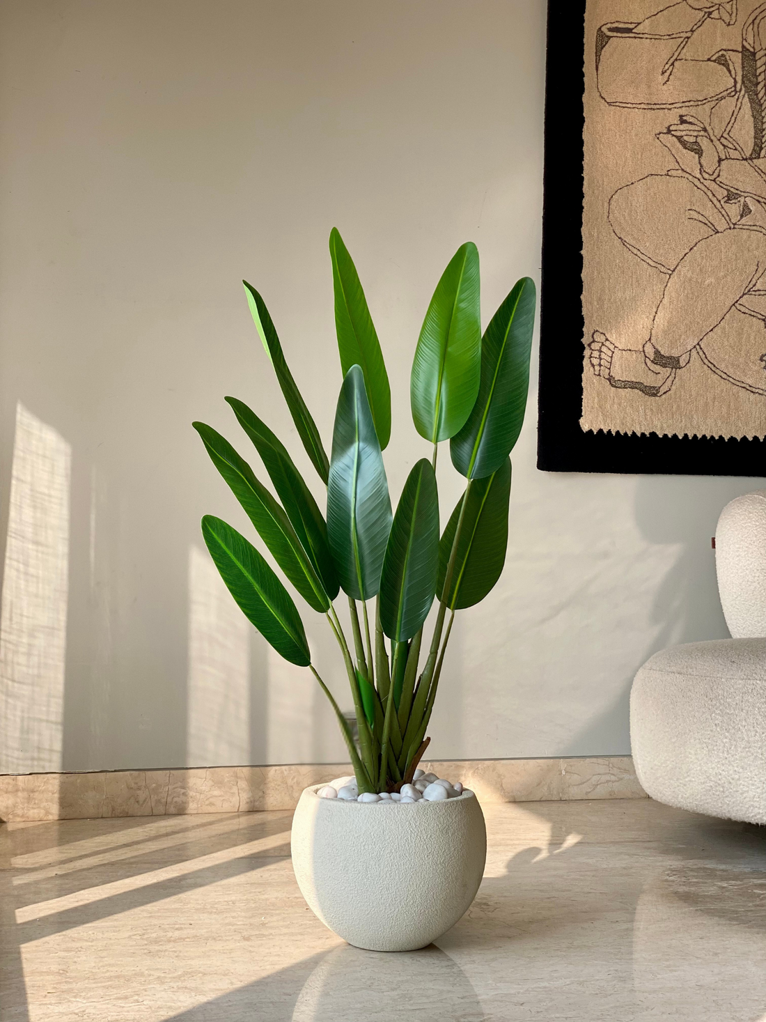 Artificial Slim Travellers Palm Plant - 3.5 Feet