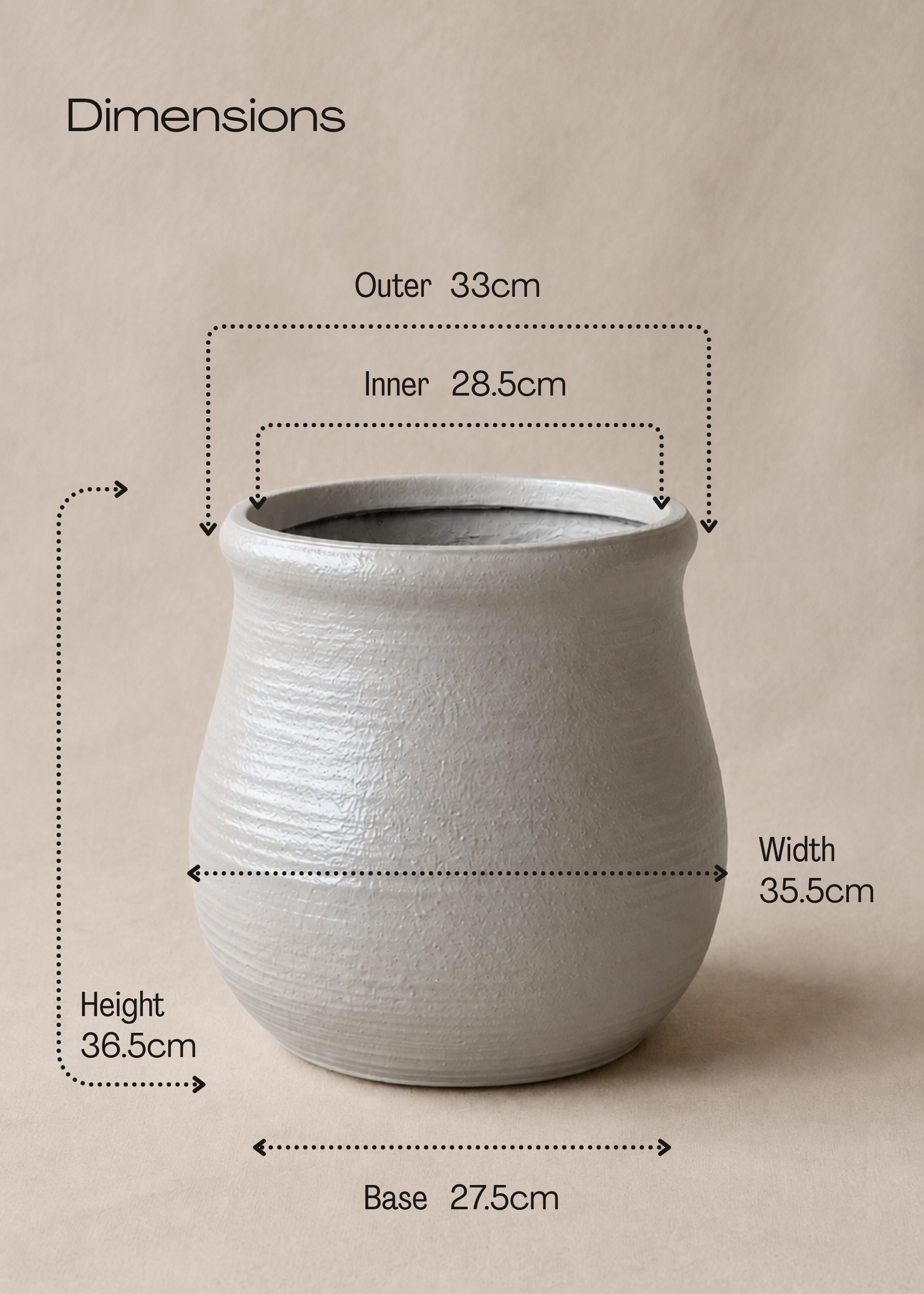 Garden Muse Planters - Beige