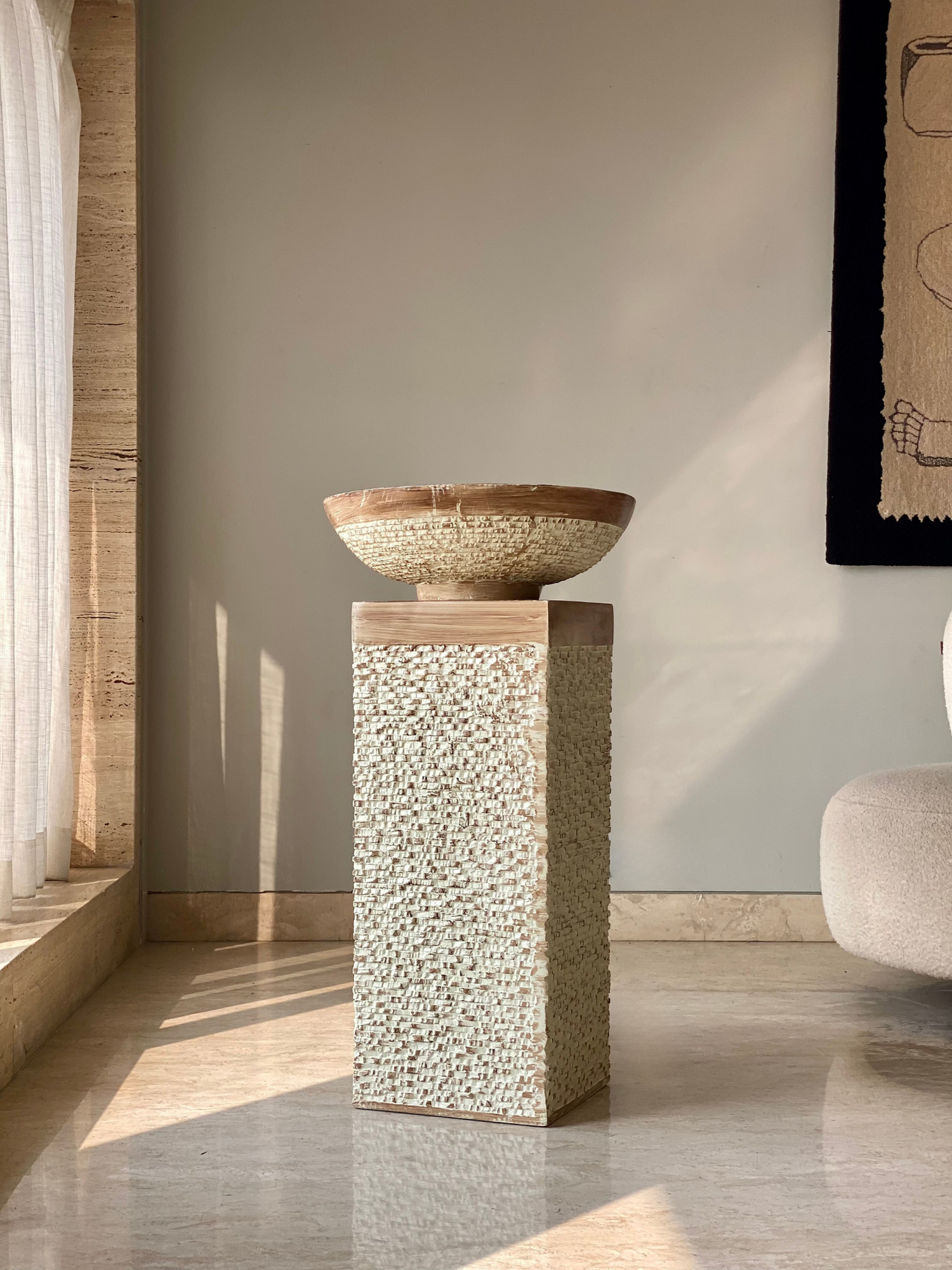 Masami Shaft Planter - Rustic Brown