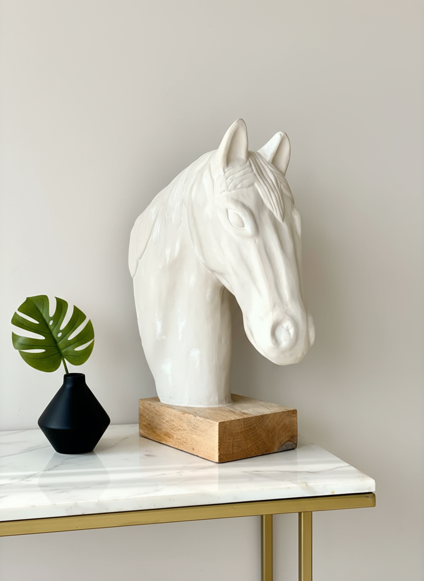 Handcrafted Noble Horse Sculpture