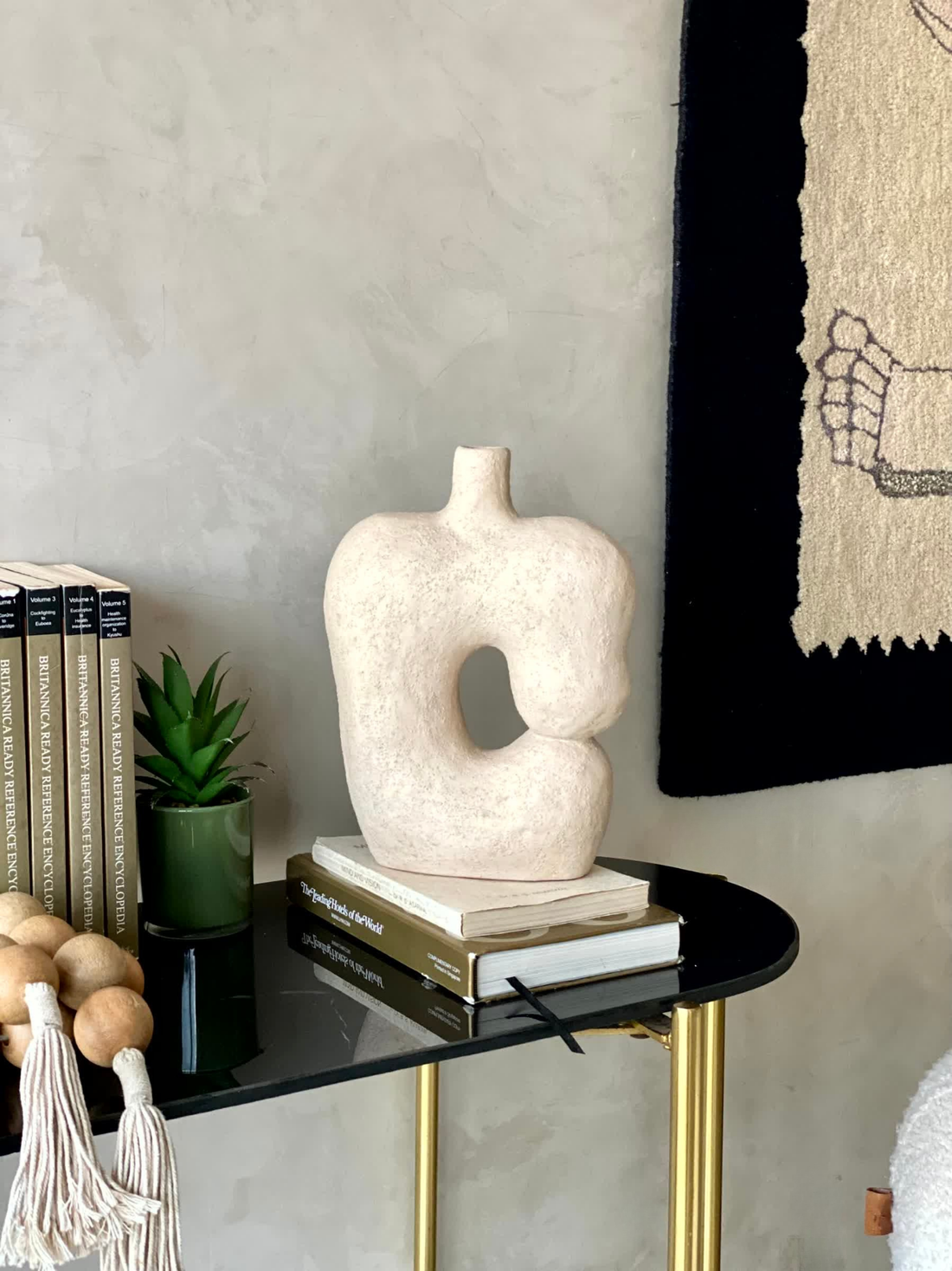 Terracotta Abstract  Vase -Medium
