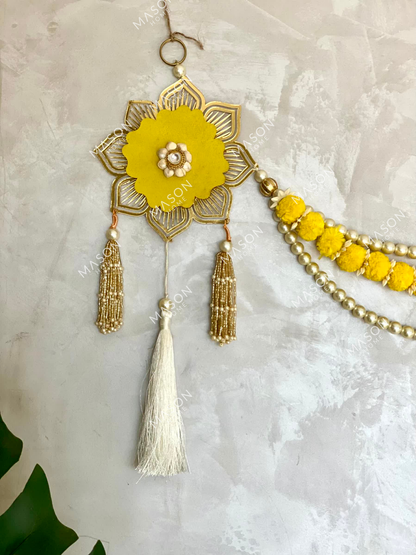 Marigold Pearl Lasercut Toran