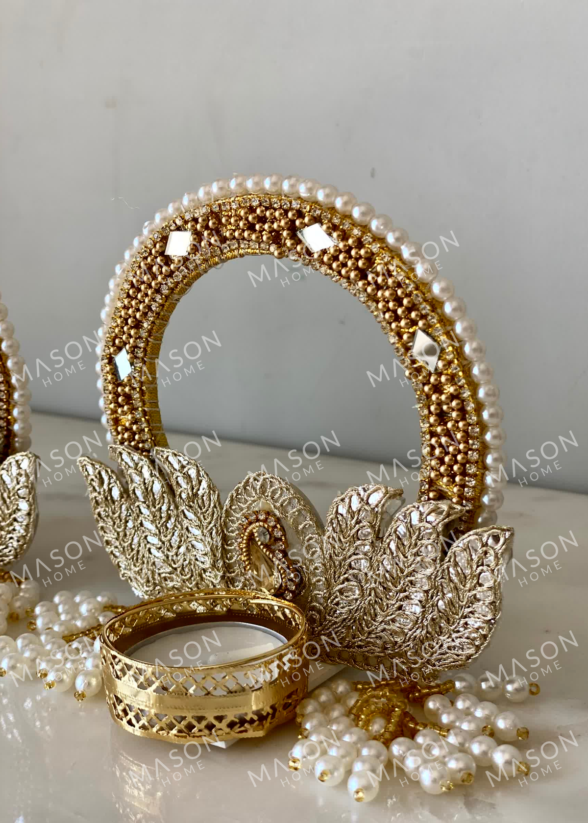 Lumi Pearl Tealight Holder - Set of 2