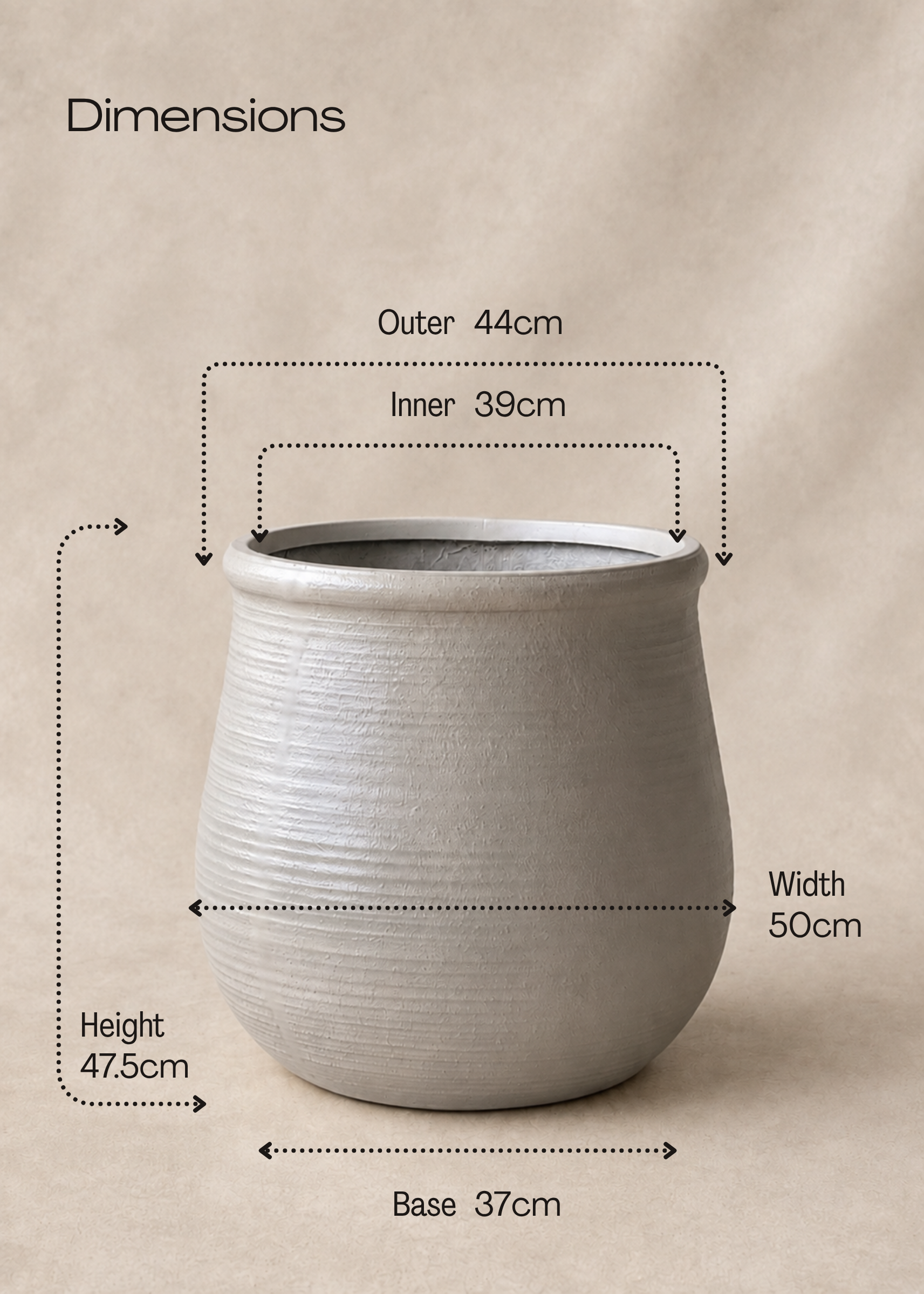 Garden Muse Planters - Beige