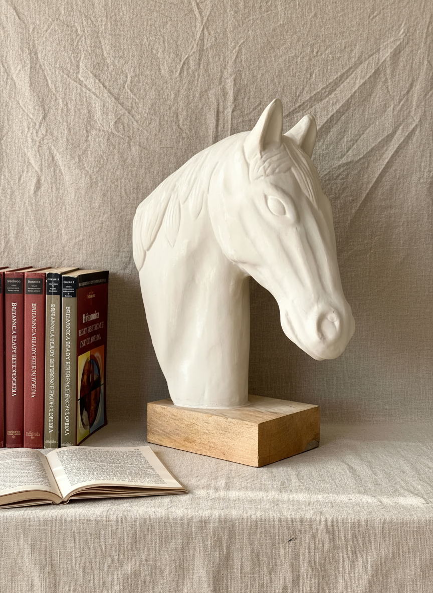 Handcrafted Noble Horse Sculpture