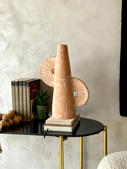 Terracotta Scallop  Vase -Large