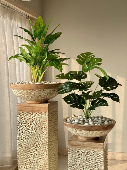 Masami Shaft Planter - Rustic Brown