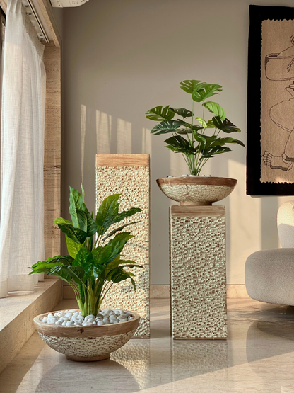 Masami Shaft Planter - Rustic Brown