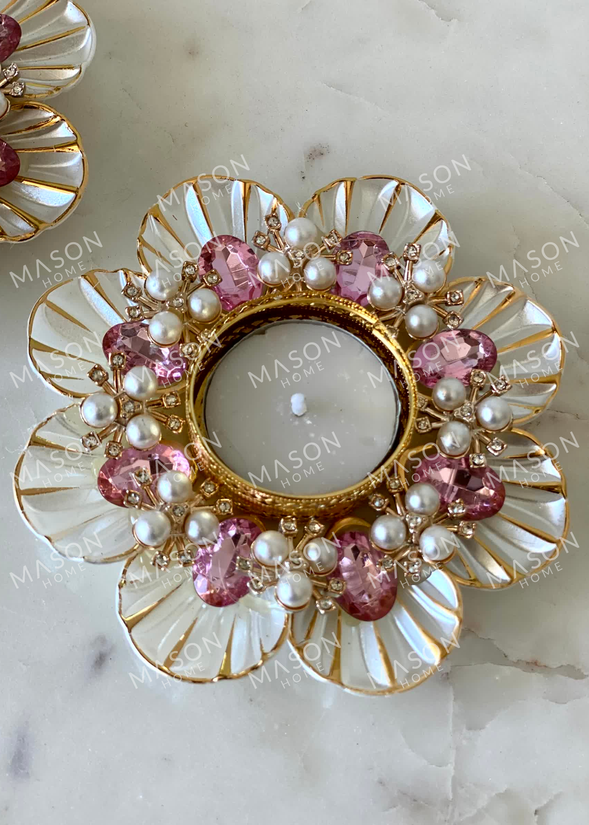Anaya Floral Diya -Set of 2