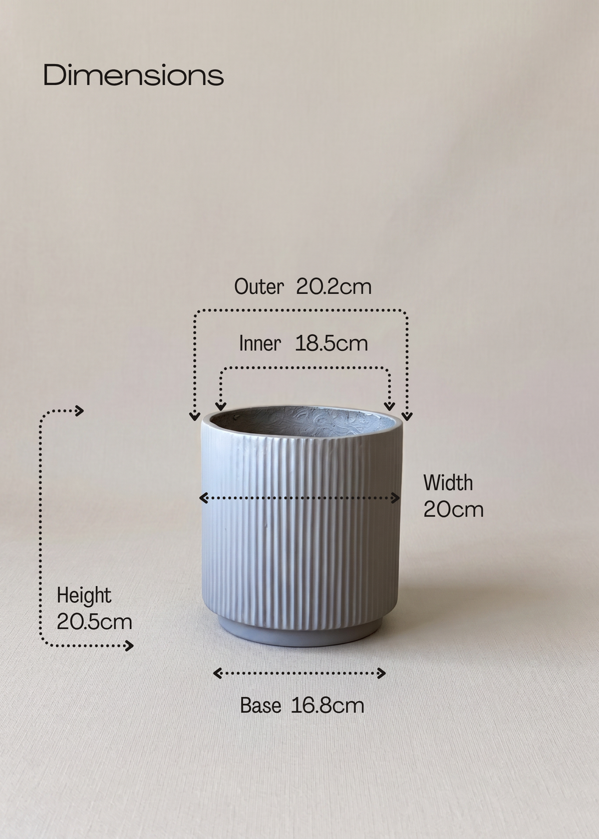 Linear Planters -  Light Grey