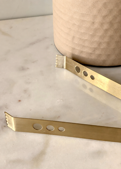 Manor Beige-Gold Ice Bucket &amp; Tong
