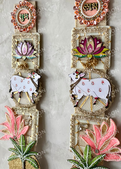 Festive Lotus Grace Shubh Labh - Set of 2