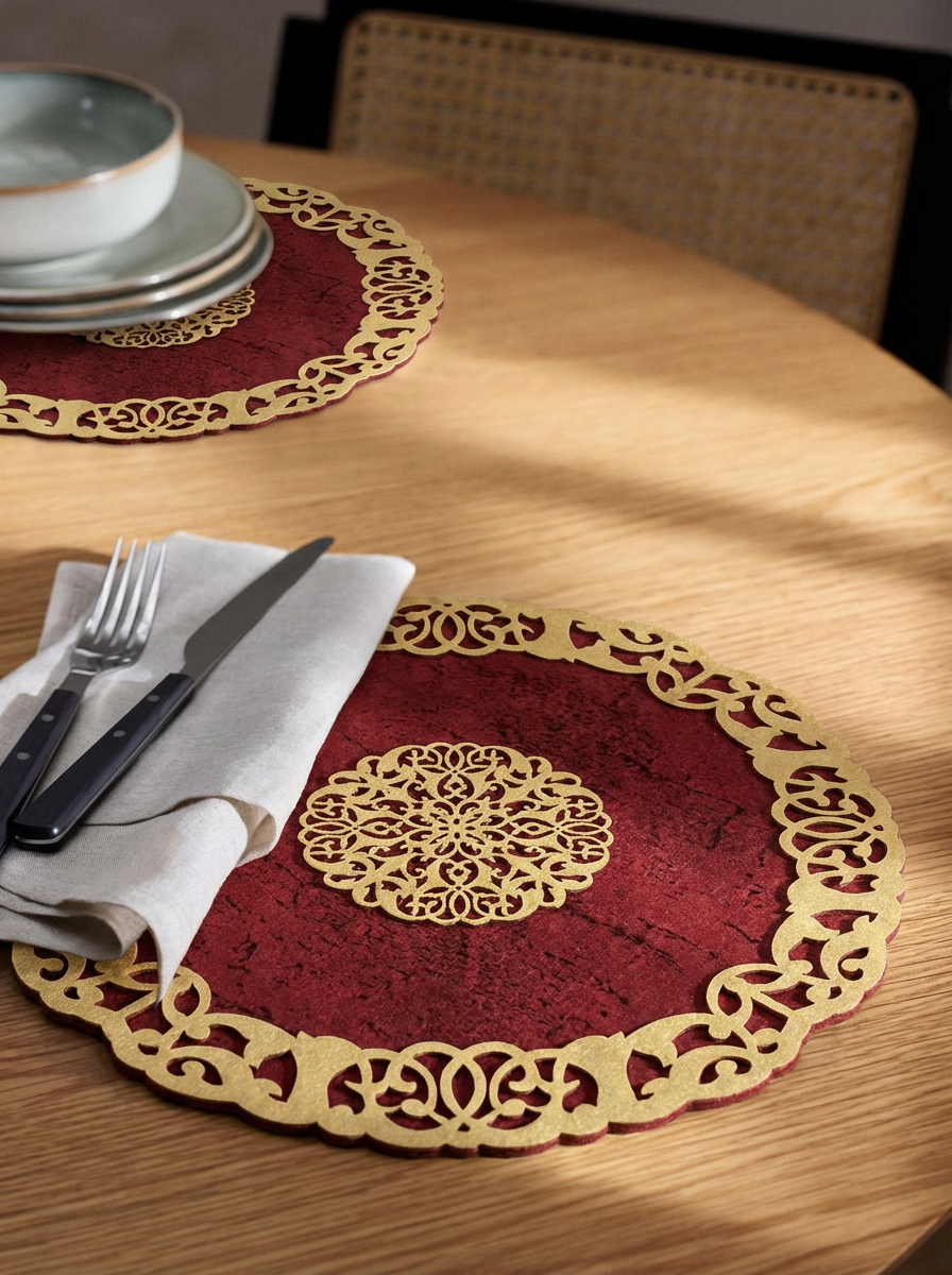 Fleur Placemat Red - Set of 6