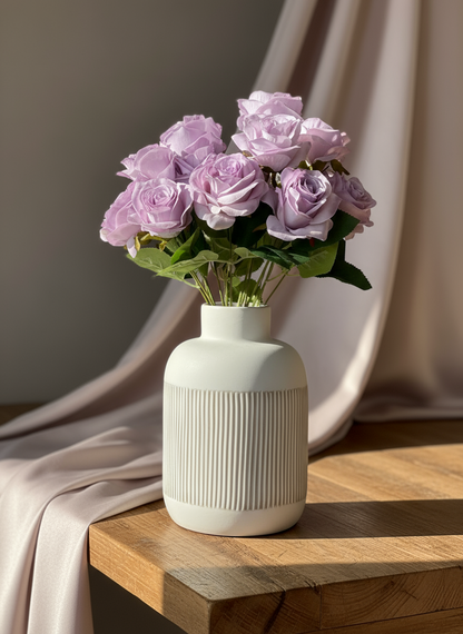 Artificial Lavender Rose Bunch