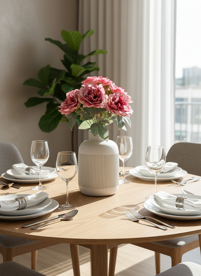 Artificial Dusk Pink Peony Bunch