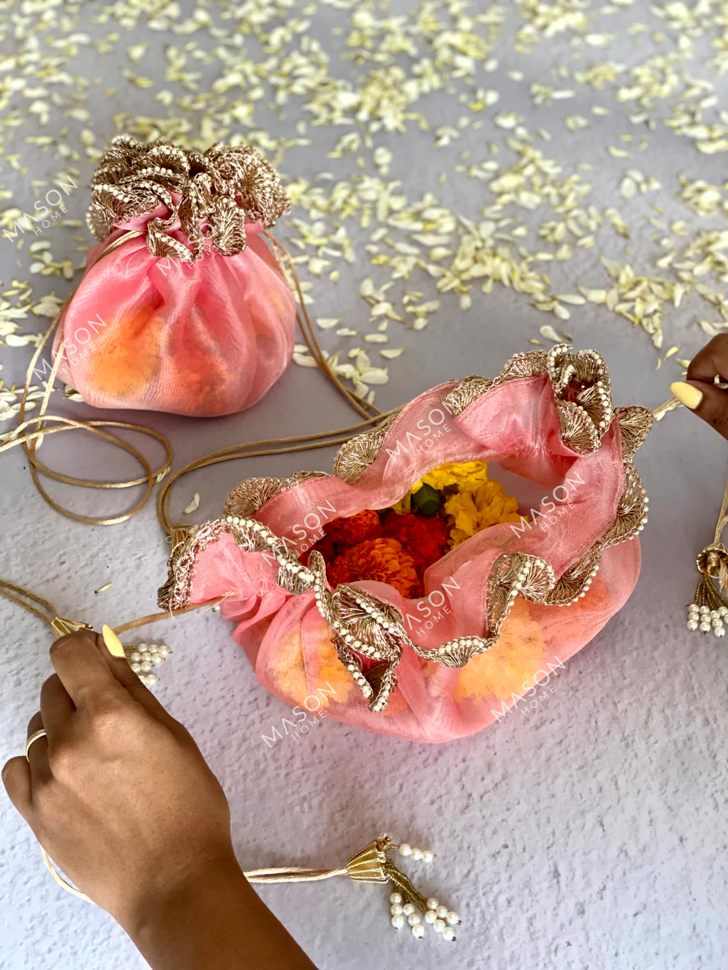 Festive Flower Batwa - Pink (Set of 2)