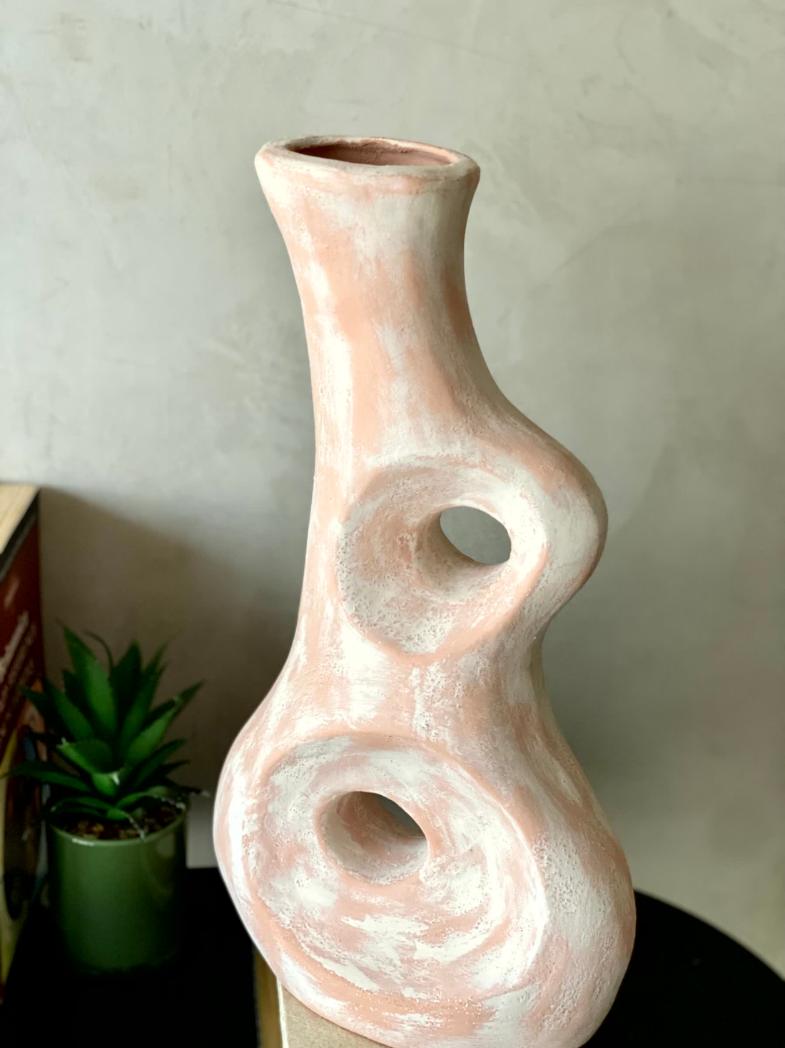 Terracotta Concave  Vase