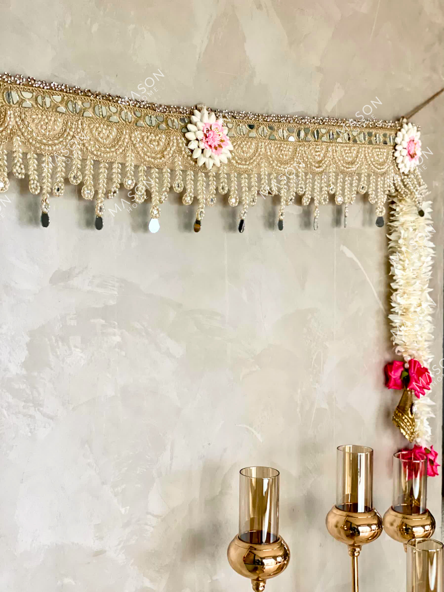 Traditional Festive Mirror Bloom Toran
