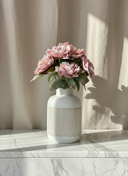 Artificial Lavender Peony Bunch