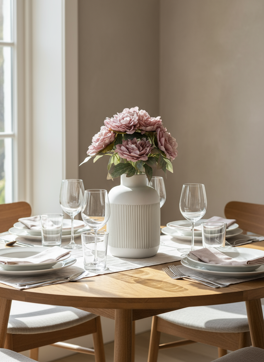 Artificial Lavender Peony Bunch