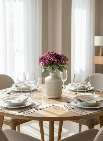 Artificial Iris Purple Peony Bunch