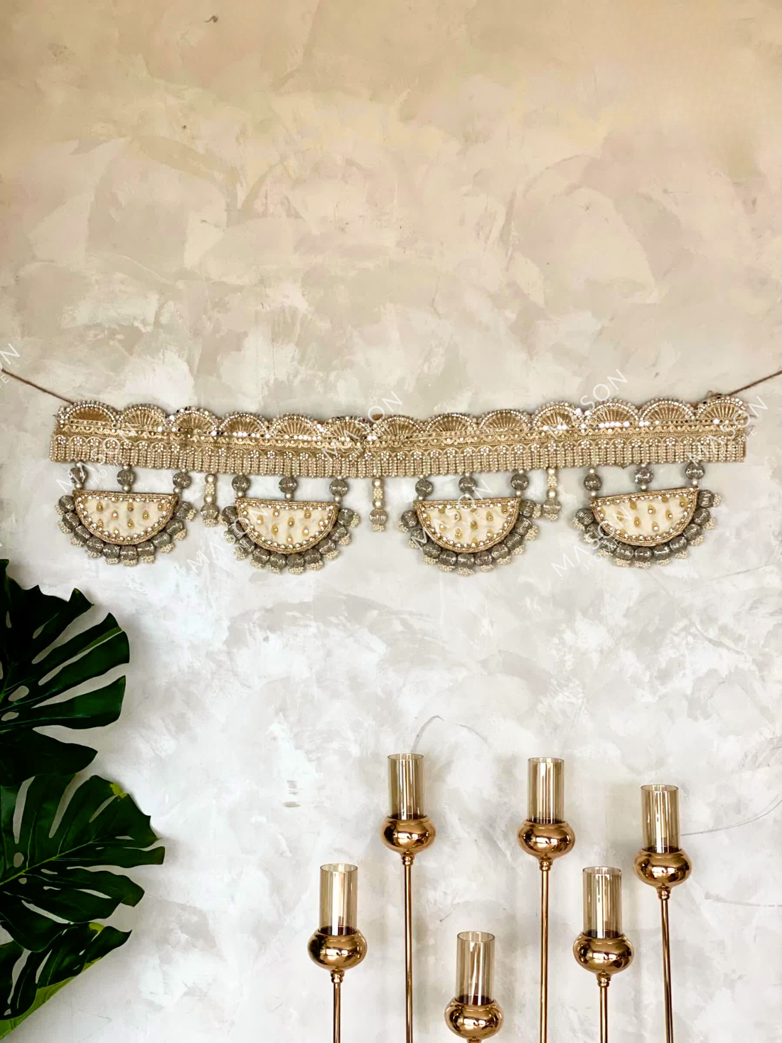 Festive Zardozi Silver Toran