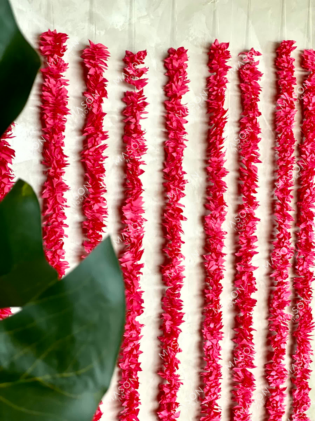 Decorative Artificial Pink Gajra - Set Of 12 (3 Feet)