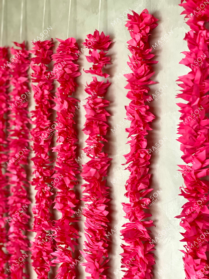 Decorative Artificial Pink Gajra - Set Of 12 (3 Feet)