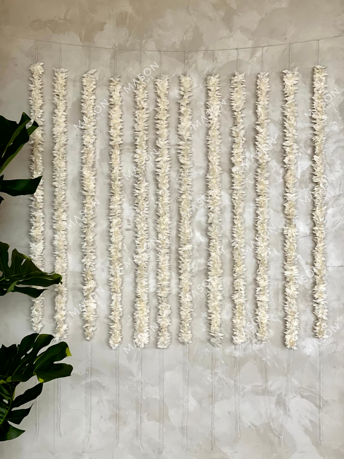 Decorative Artificial White Gajra - Set Of 12 (3 Feet)