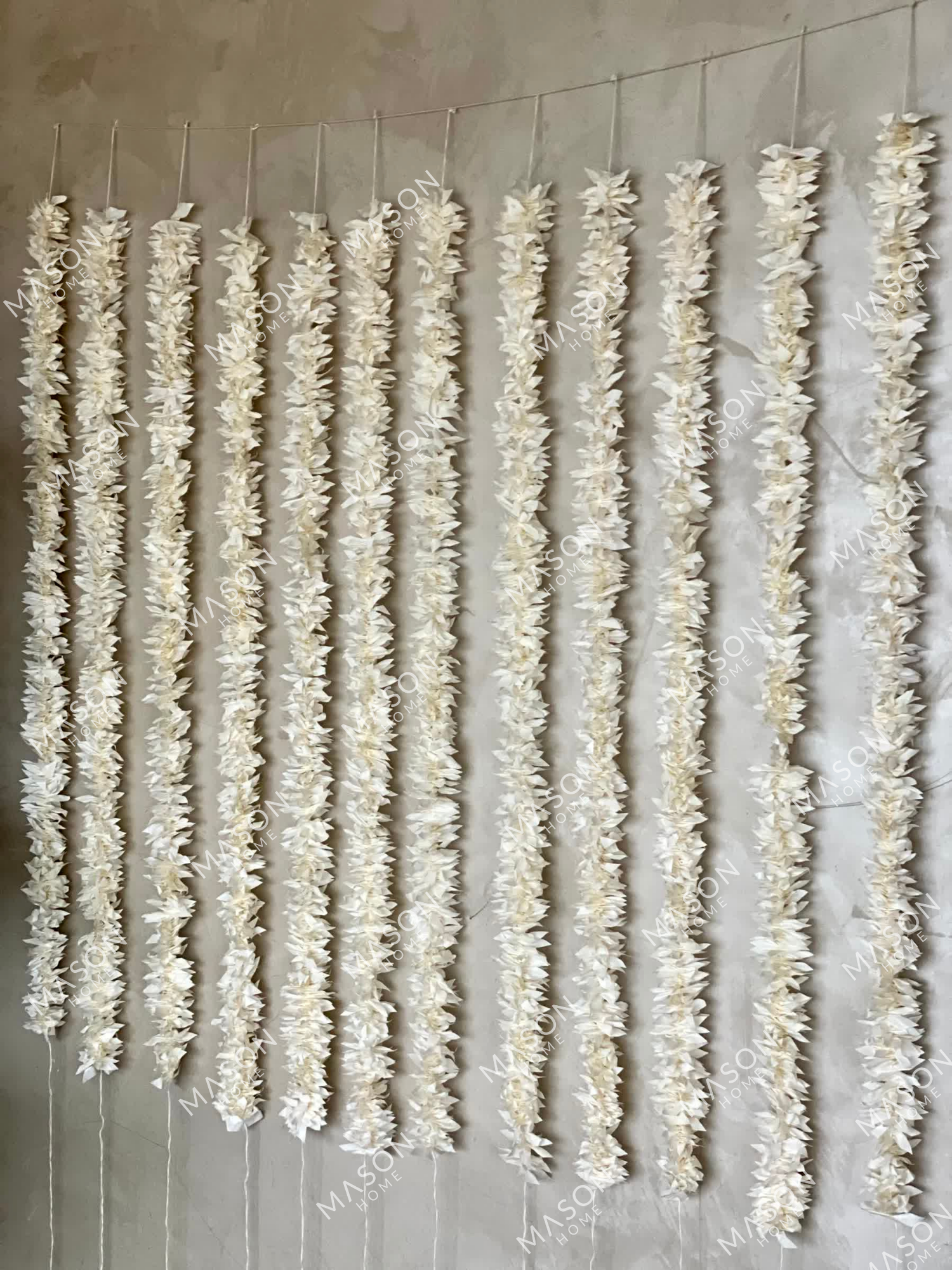 Decorative Artificial White Gajra - Set Of 12 (3 Feet)