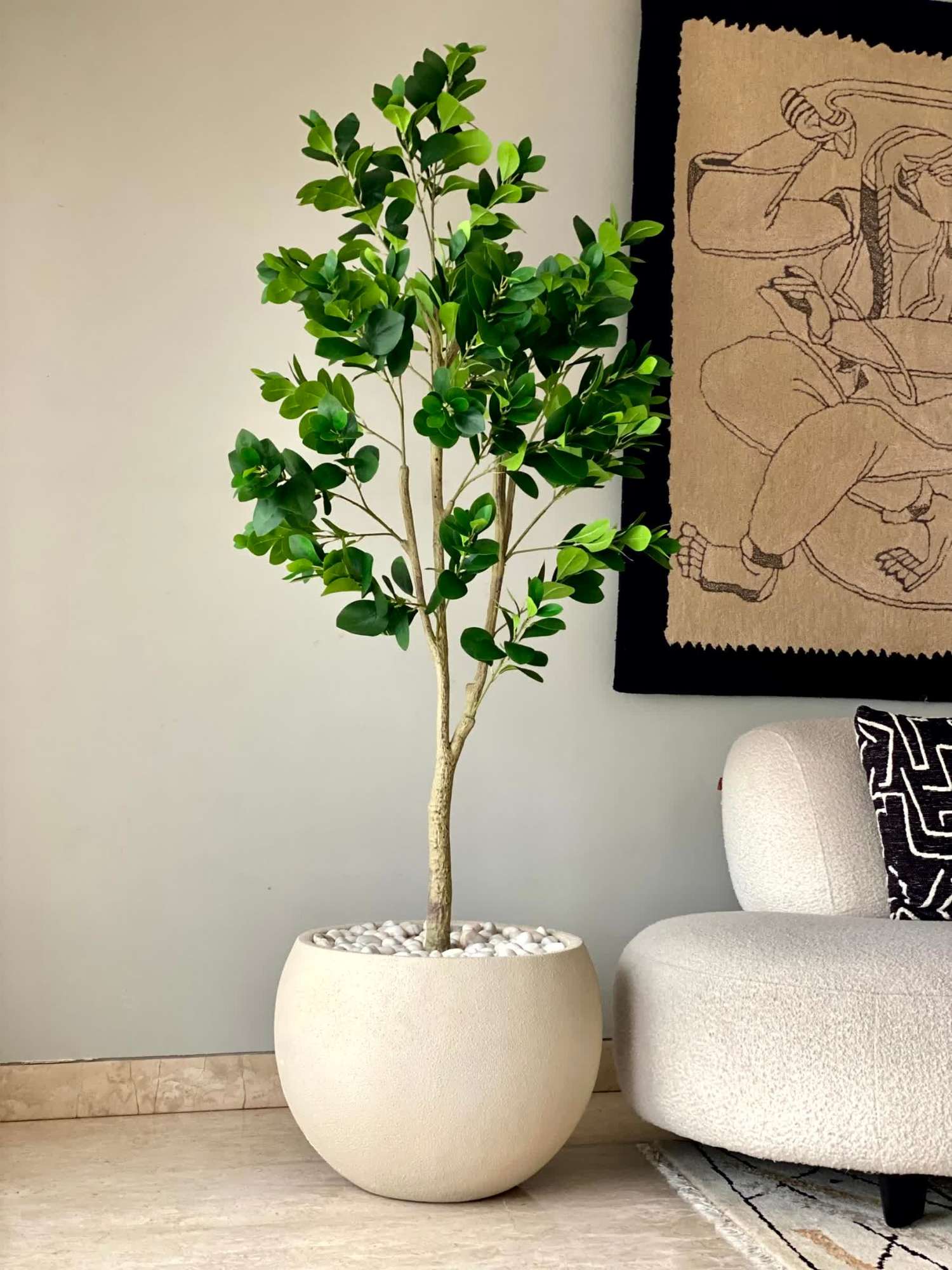 Artificial Lush Peperomia Plant  - 6 Feet
