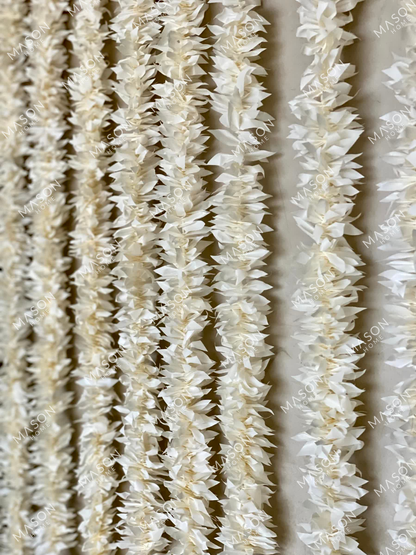 Decorative Artificial White Gajra - Set Of 12 (3 Feet)