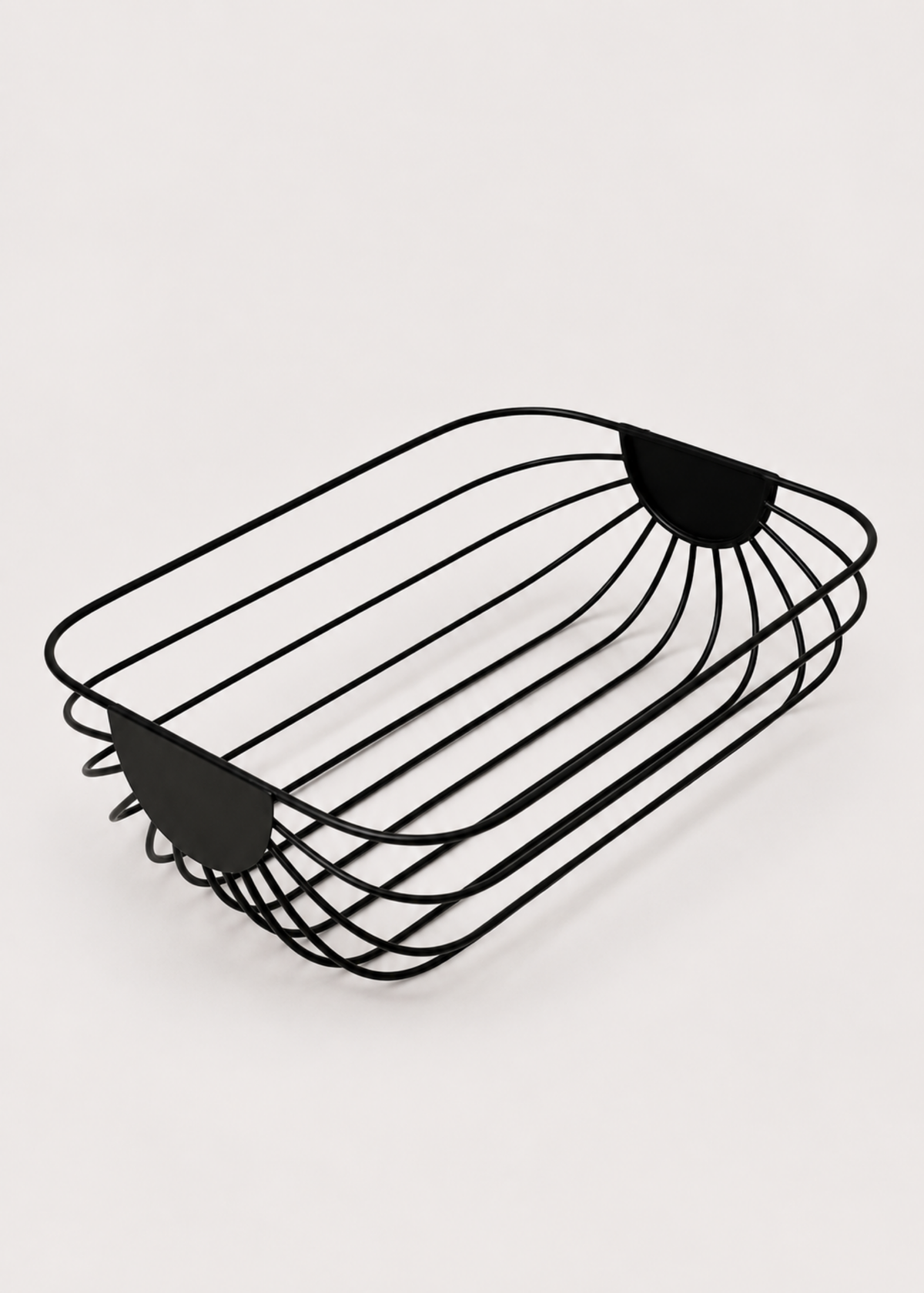 Cove Matte Black Wire Fruit Basket