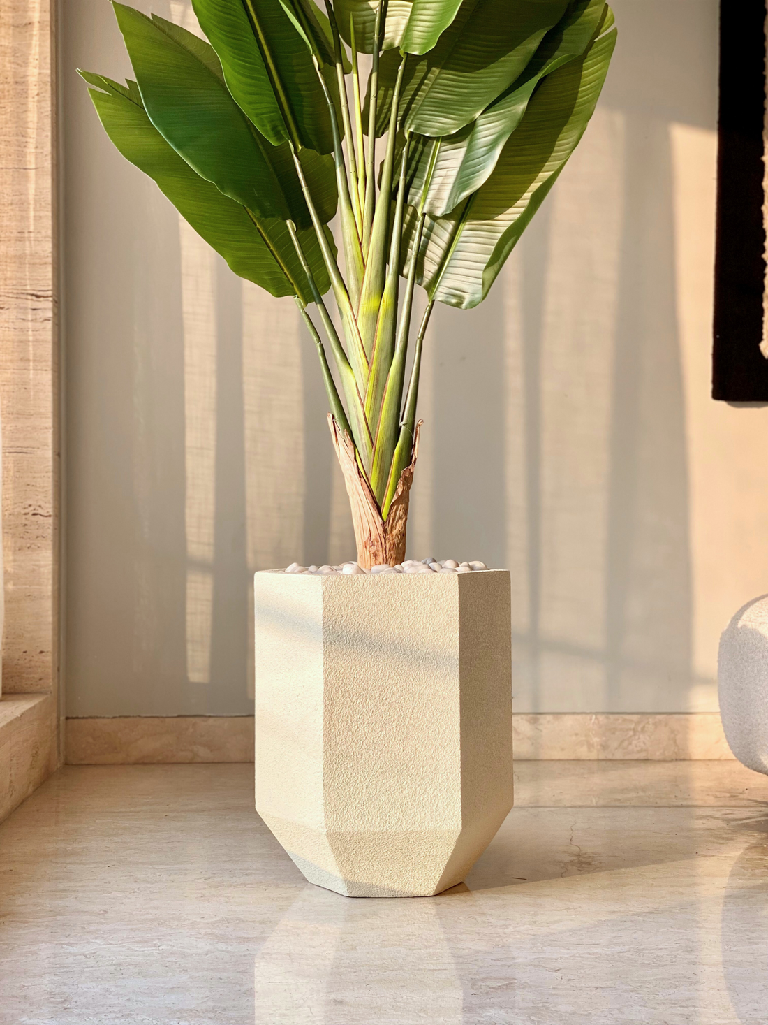 Busa Hexagonal Planter - Ivory