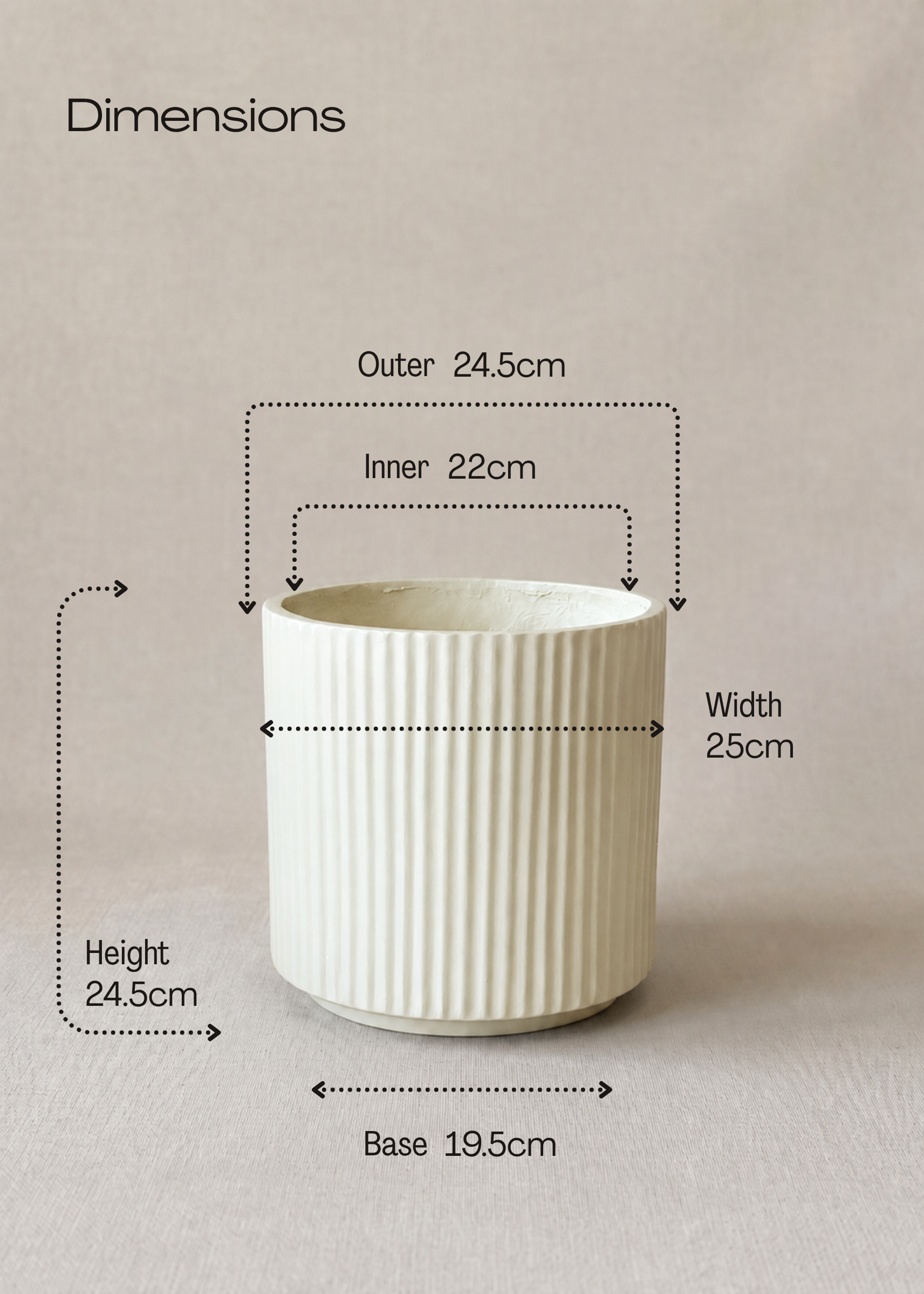 Linear Planters - White