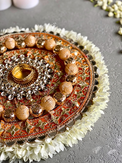 Festive Adaa Floral Rangoli - Beige